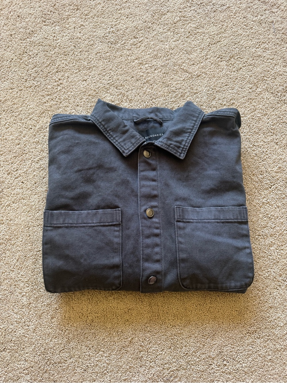 Men’s Large Dark Grey/Black Heavyweight Jacket, Great Condition, No Flaws.